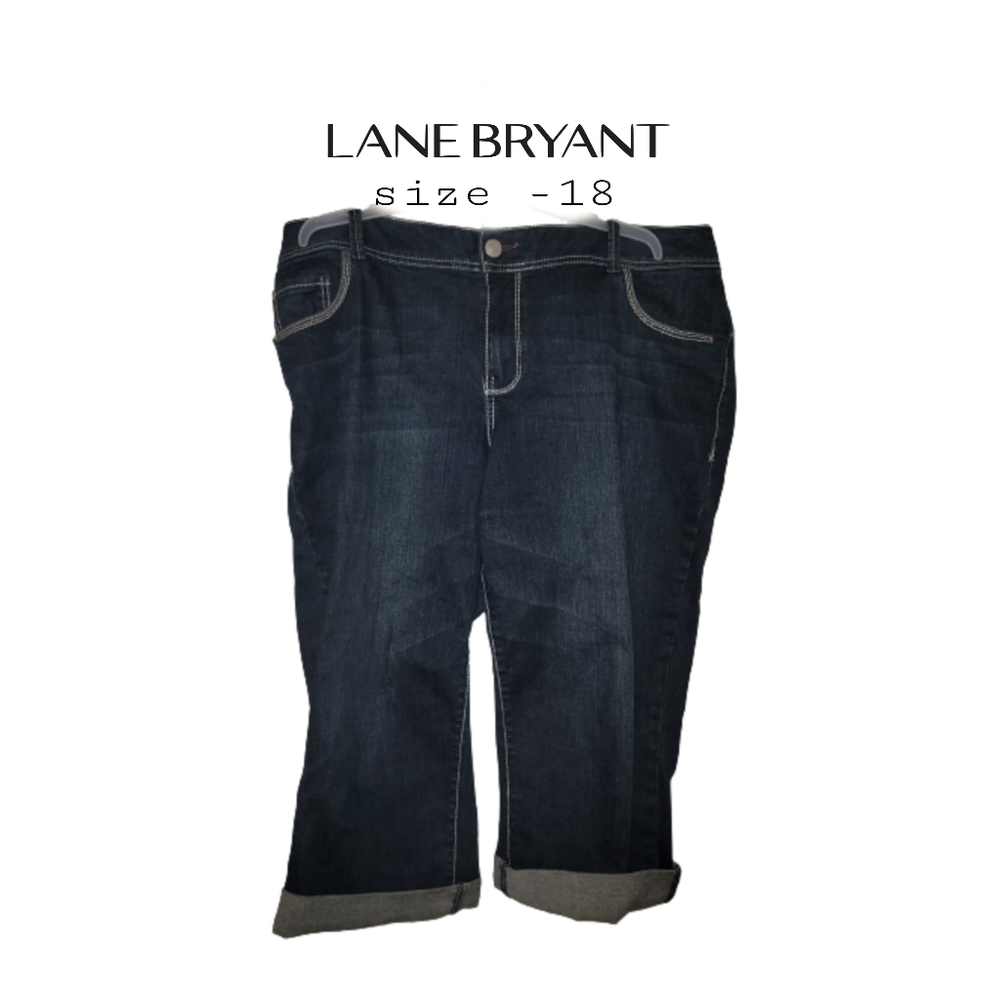 lane bryant capri jeans size 18dark blue